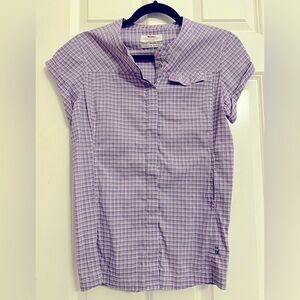 Fjallraven women’s M purple plaid shirt